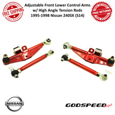Godspeed Adj Front Lower Control Arms w/High Angle Tension Rods For 95-98 Nissan