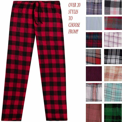 Men's Cotton Flannel Plaid Pajama Sleep 