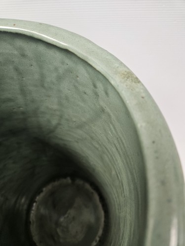 Antik Zanesville Keramik glasiert grün Kunst & Handwerk Regenschirm Stick Ständer Glas - Bild 11 von 19