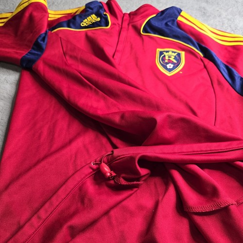 Adidas Real Salt Lake Xango Red/Blue/Yellow Soccer Clima Cool 1/4 Zip Jacket 2XL - Picture 16 of 23