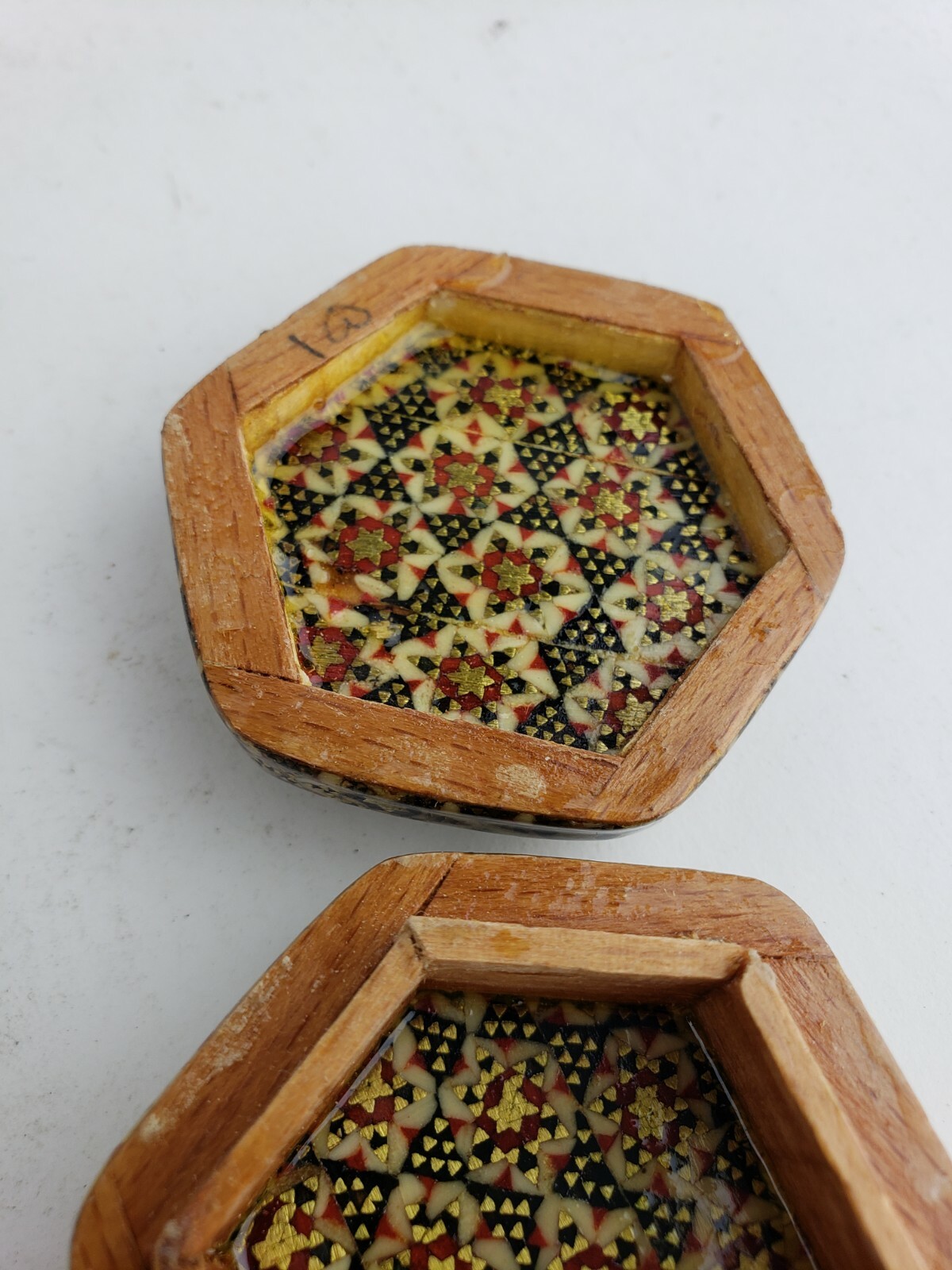 Nice asian/ middle eastern hand painted small pill box | eBay