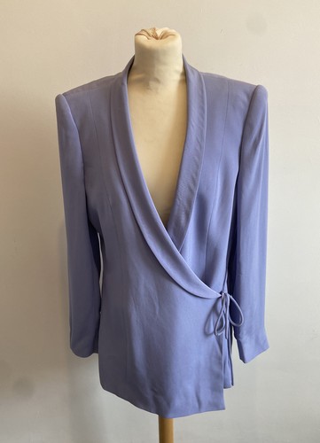Valentino Boutique / Miss V, Valentino Miss V Oversized Blazer Gr. UK 12 Vintage 90er Seidenmischung Lila
