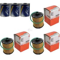 3X Original Mahle / Knecht ÖLfilter OX 258D + 3X SCT Motor Flush MotorspüLung