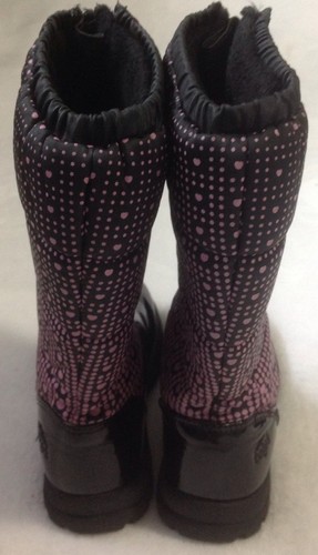 Girl's Totes Kerry Black Snow Boots Sz 1 Med Insulated Winter Boots Waterproof - Picture 6 of 6