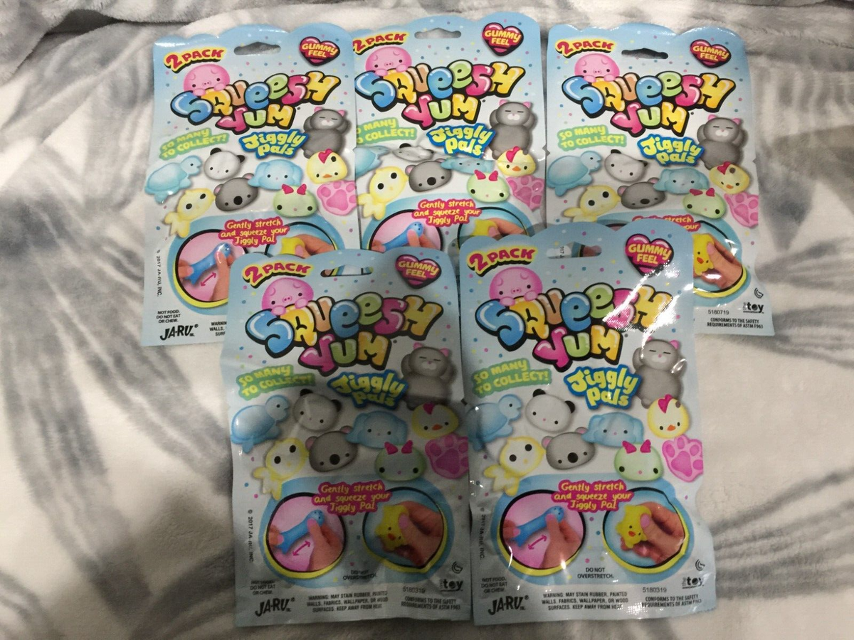 Ja-Ru 2-Pack Squeesh Yum Jiggly Pals Gummy Stretch Squeeze~ LOT of