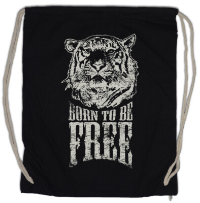 Born To Be Free Turnbeutel Tiger Zookritik Zoo Tierschutz Vegan Vegetarier