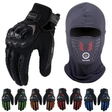 Motorcycle Gloves for Men Women Touchscreen Motorbike Riding Gloves + Balaclava