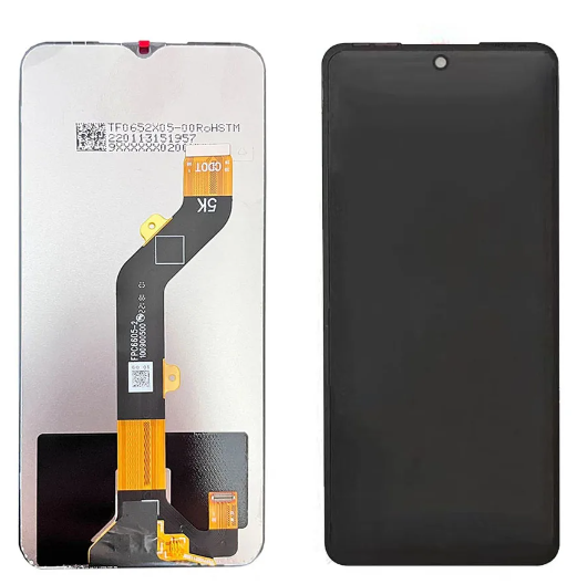 Custodia con motivo floreale arancione compatibile con ITEL P37 Pro