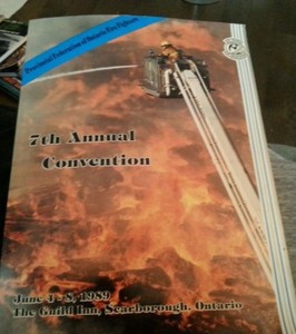 Ontario Firefighters Convention Program 1989 Canada