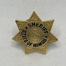 Hawaii State Sheriff Police Dept Law Enforcement Crime Prevention Enamel Hat Pin