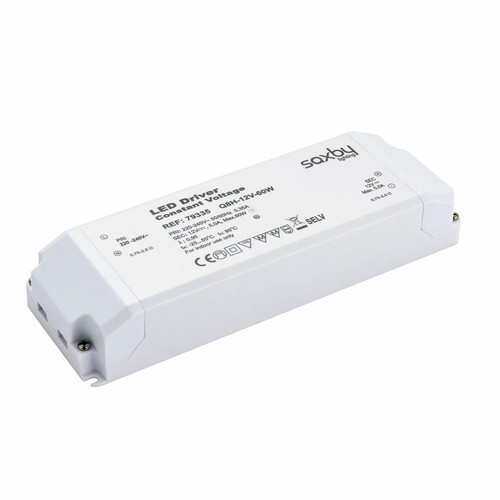 SAXBY Blanco LED Controlador de Voltaje Constante Transformador 20W/40W/75W/150W 24V IP20 - Imagen 5 de 10