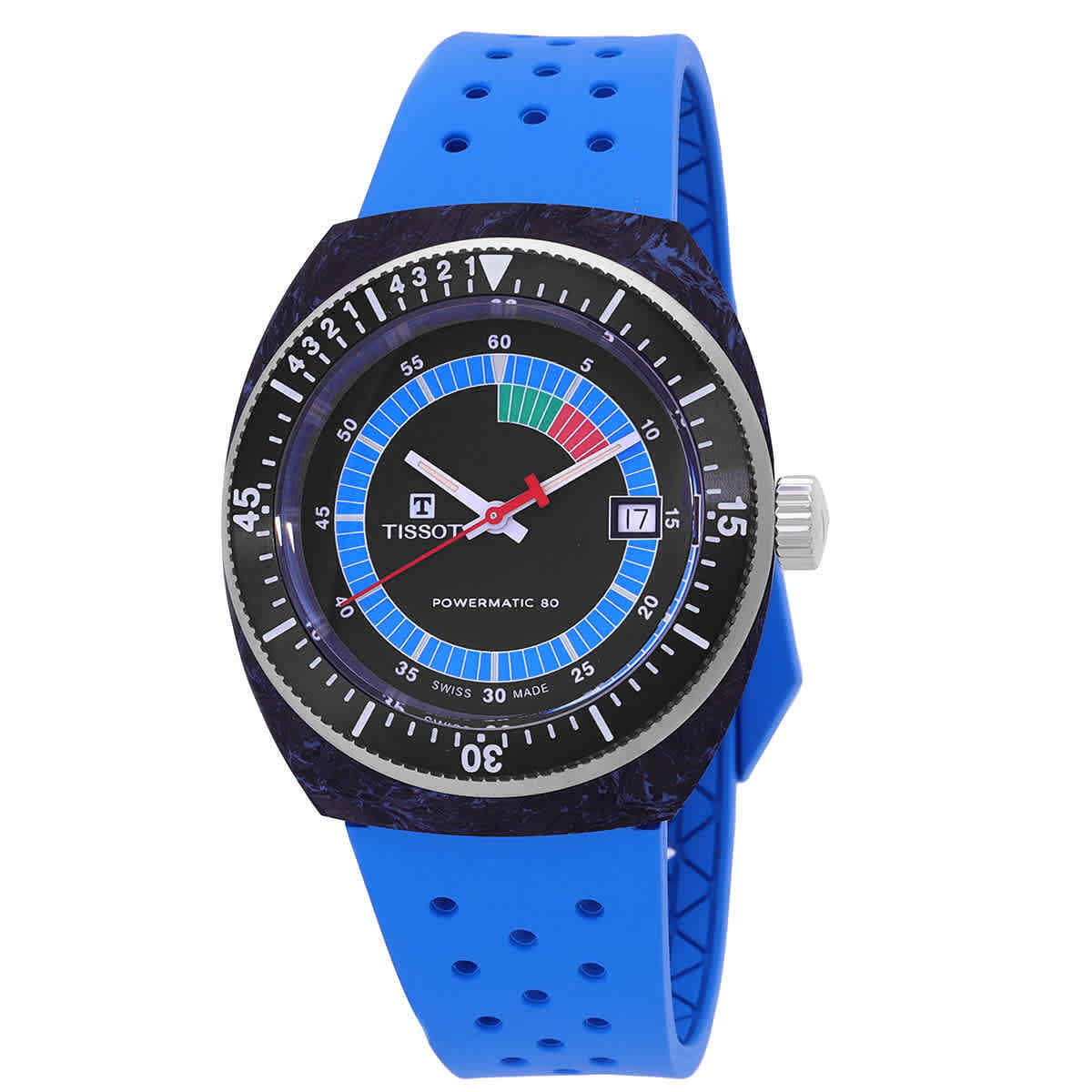 Мужские часы Tissot Sideral S Powermatic 80 с автоподзаводом синего цвета T145.407.97.05701