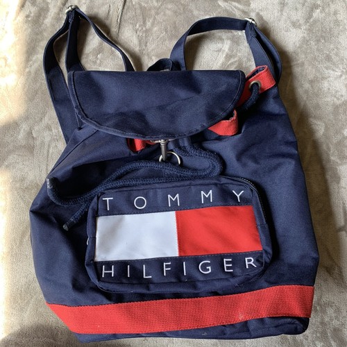 Tommy Hilfiger Vintage Drawstring Bag Backpack Big