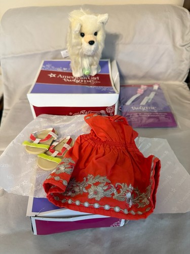 American Girl Doll - Pomeranian Puppy, Fancy Leash, Sunny Day Dress - Photo 2/8