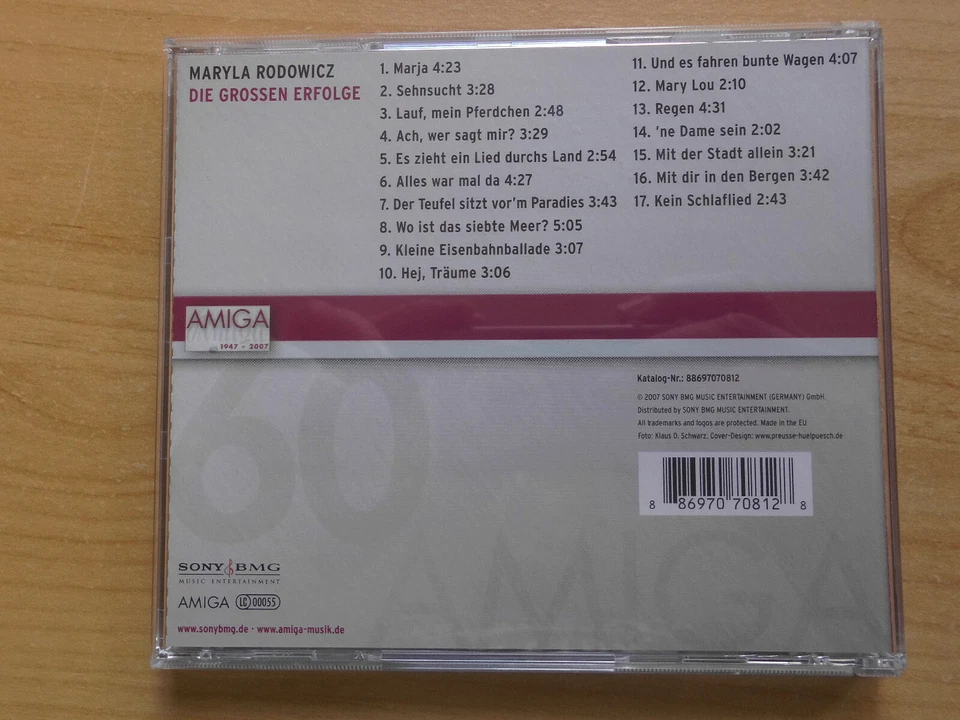 MARYLA RODOWICZ CD: DIE GROßEN ERFOLGE (NEU; SONY AMIGA) - Bild 3 von 3