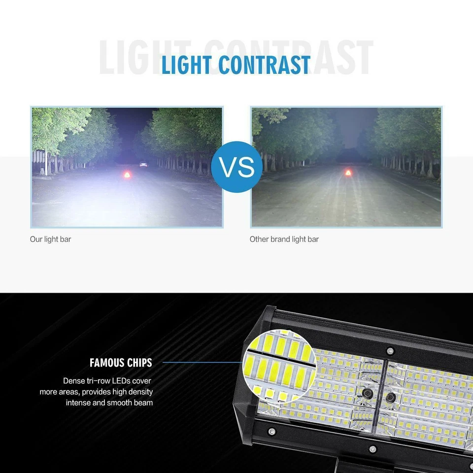 Combo de barra de luz LED de 7"" para Kubota RTV-X1100C X1120/D X1140 X900 XG850 400Ci Foto 3 de 4