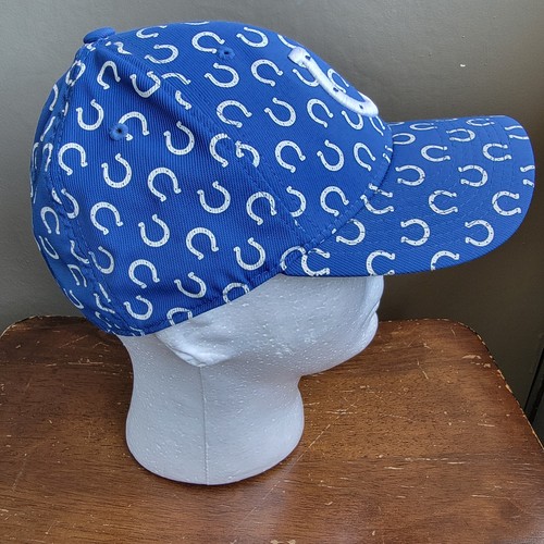 Indianapolis Colts Reebok Flex Fitted Hat Cap NFL Football All Over Logo Print - Picture 6 of 11