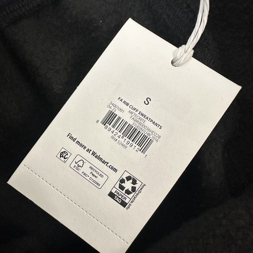 Free Assembly Womens Small S Sweatpants Black Joggers With Pockets New NWT - Picture 6 of 7