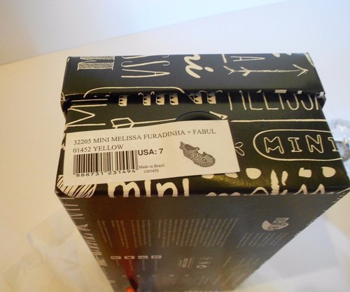 SOLD OUT! NWT AUTHENTIC MINI MELISSA GOLDFISH SHOES YELLOW SIZE 7 TODDLER 3T 2T - Picture 8 of 10