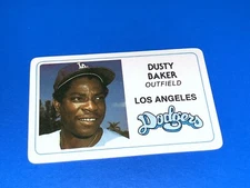 1981 Perma Graphics DUSTY BAKER Credit Card Baseball Card#12 Los Angeles Dodgers