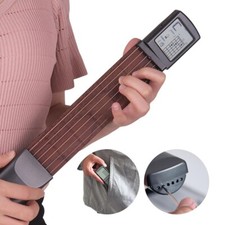 Portable Guitar Chord Trainer 6-Fret Practice Tool with LCD Screen and Metronome