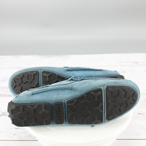 Bally Dramer Men's Driving Shoes Teal Blue Suede Loafer US 7 EU 40 AU/UK 6.5 - Picture 7 of 11