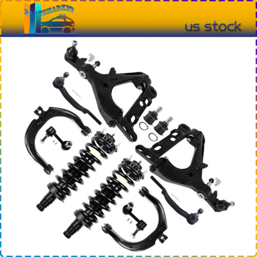 Fits Trailblazer Envoy XL 4.2L Upper Lower Control Arm Sway Bar Kit Front Struts