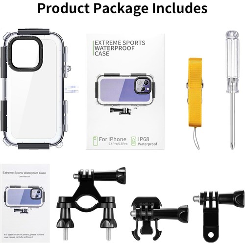 Waterproof case for iPhone 13Pro/14Pro/15Pro, shock -proof, antipolvo, last - Picture 7 of 8