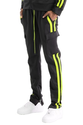 Mens Two Stripe Cargo Track Pant