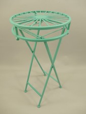 Metalltisch Gartentisch Beistelltisch 65x30cm rustikal Antikstil Eisen grün