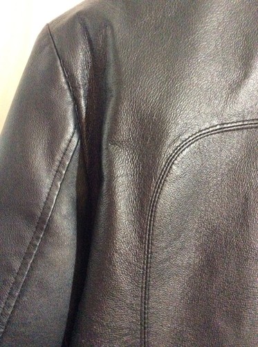 Giacca vintage WORTHINGTON donna Med morbida pelle nera full zip davanti lunghezza 3/4 usata in ottime condizioni - Foto 5 di 8