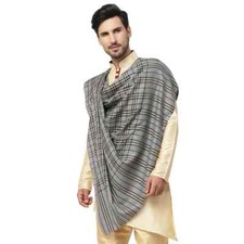 Men's Pashmina Cashmere Indian Design Shawl Wool Blanket Soft Shawl Wrap Scarf