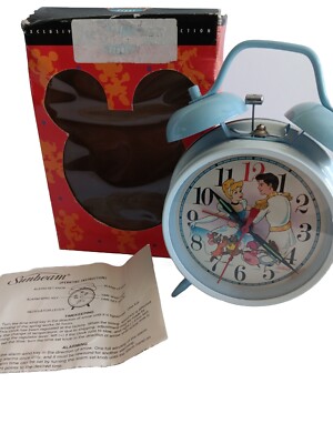 Cinderella Sunbeam Double Bell Vintage Alarm Clock 1991