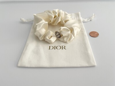 DIOR Beauty Silky scrunchie Hair elastic accessories Beige Dior Drawstring  Pouch