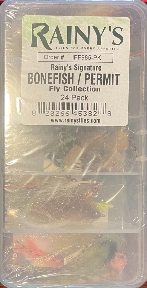 Rainy's Signature Bonefish/Permit Fly Collection 24 piezas con caja divisoria de plástico Foto 2 de 2