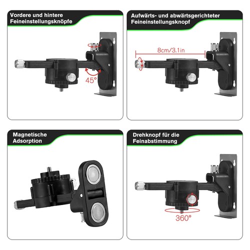 Livella laser 16 linee 4D 360° laser a linea incrociata autolivellante kit - Foto 12 di 23