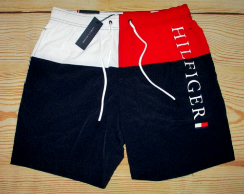 MENS TOMMY HILFIGER LINED SWIM TRUNKS BOARD SHORTS SIZE S - Picture 1 of 3
