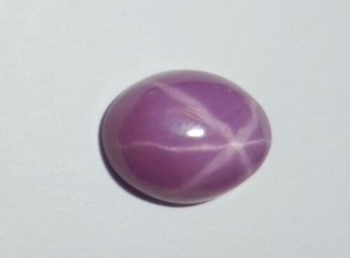 Opaque Star Ruby Oval 10x8 mm Cabochon 6 Rayed Lab-created Stone 1 piece Lot - Picture 5 of 9