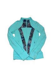 Ivivva by Lululemon Girls Jacket size 12 Perfect Your Practice Zip Up Track Blue