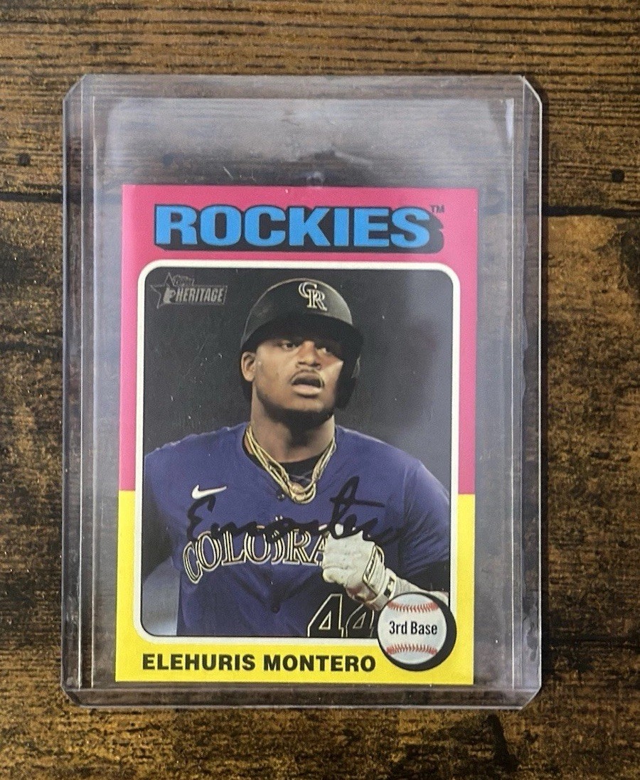 2024 Topps Heritage High Number Elehuris Montero #517 Mini Baseball Card