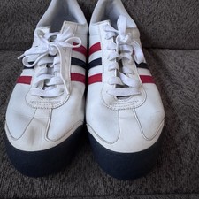 Adidas Samoa Athletic Casual Shoes White Red Blue Men s Sz 11.5 Good Condition
