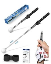 3-in-1 Golf Swing Trainer Kit for Swing Rhythm Tempo Warm-up RIGHT-HANDED