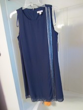 NWT women's sleeveless GORGEOUS dress lined Dressbarn db Est. 1962 Size 10 navy