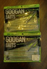 Googan Baits Lunker Log 5" Chartreuse Pepper W/ Green Fleck Worms 2 pk 16 total