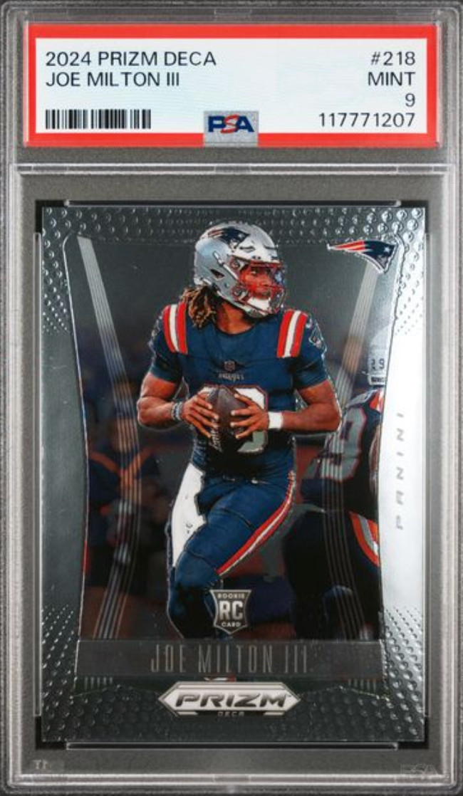2024 PRIZM DECA #218 JOE MILTON III PSA MINT 9