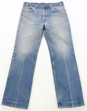 Rare VTG LEVI  S STRAUSS Orange Tab Zip Fly Straight Leg Denim Jeans 80s 90s Blue