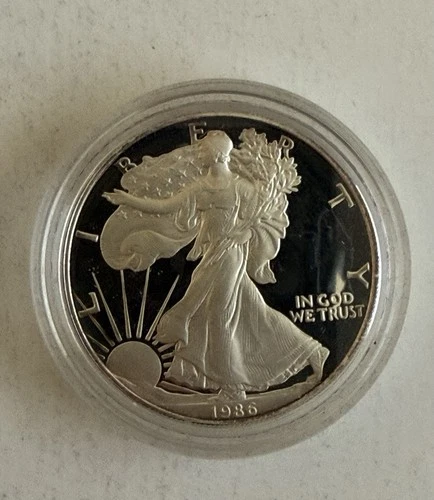 1986-S Proof American Silver Eagle - Coin & Capsule (COA has a Different Date)