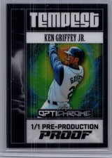 Ken Griffey Jr 2025 Leaf Optichrome Baseball 1/1 Pre Production Proof