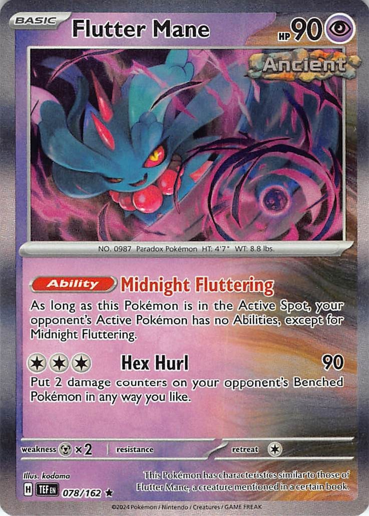 Flutter Mane - 078/162 - Holo Rare - Near Mint