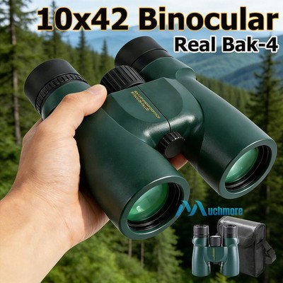 Real BaK-4 HD 10x42 Multi Coated Lenses Fogproof and Shockproof Binocular + Case